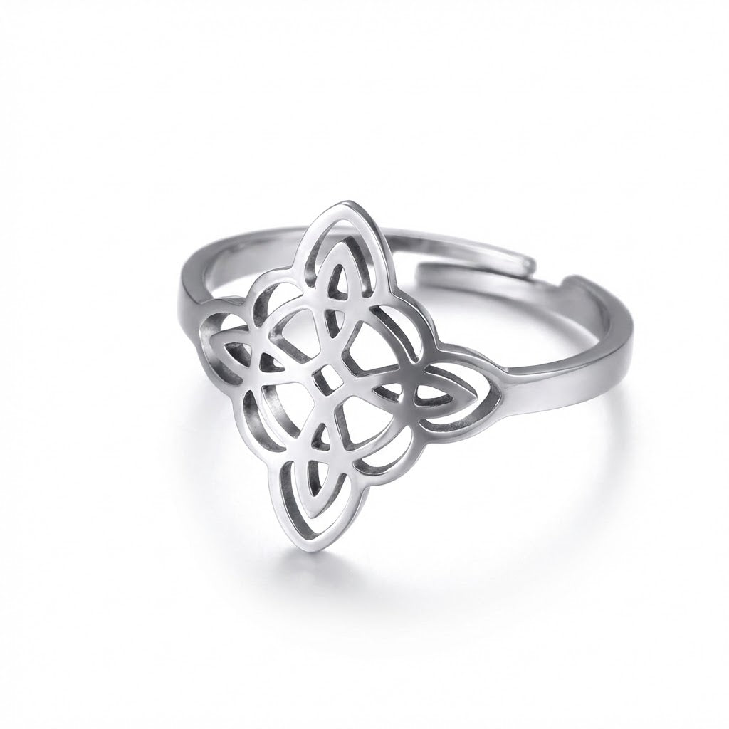 Whispers of Elegance Ring - Main Stone Color:Steel color