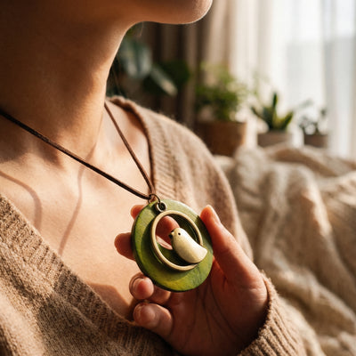 Echoes of Elegance Bohemia Bird Necklace - Lifestyle 1