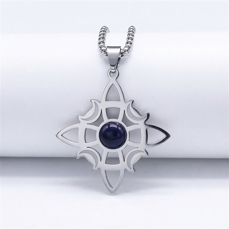 Wicca Celtic Knot Triple Moon Goddess Necklace - A 50 BOX lansha SR