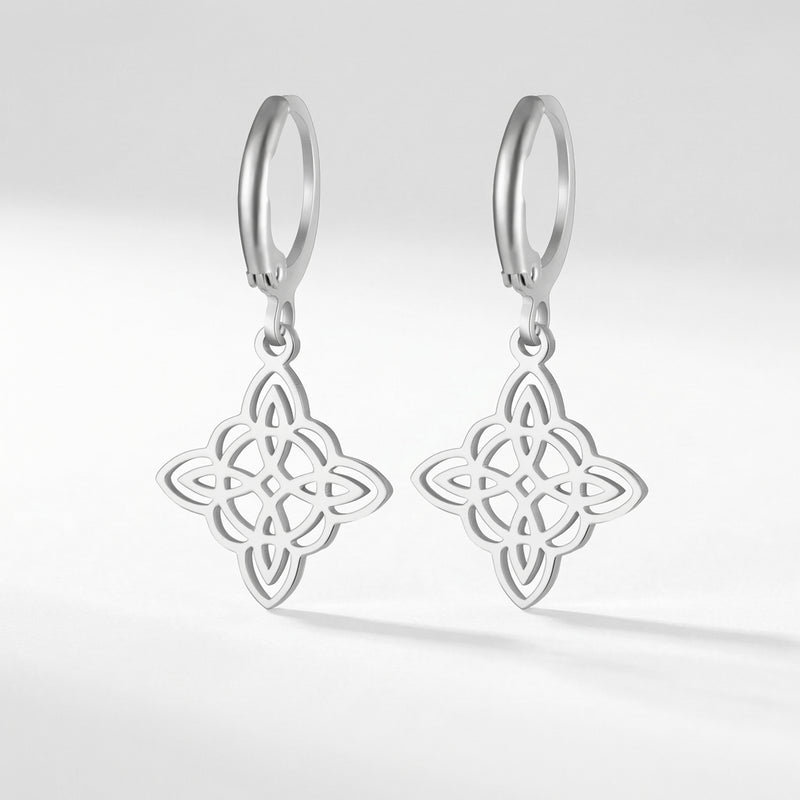 Enchanted Whispers Celtic Knot Earrings - A steel