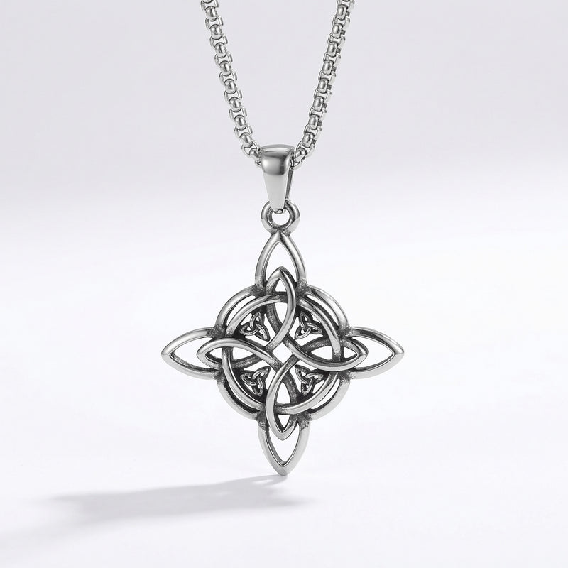 Classic Wiccan Witch Knot Irish Celtic Knot Trinity Knot Pendant Necklace