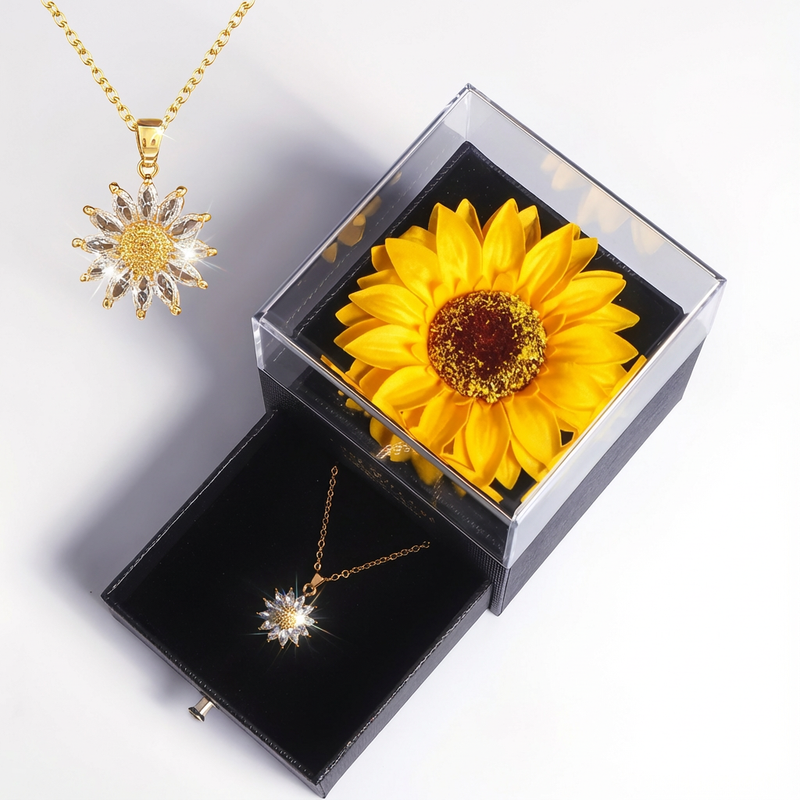 Sunflower Gift Necklace – You Are My Sunshine — nature necklace for women