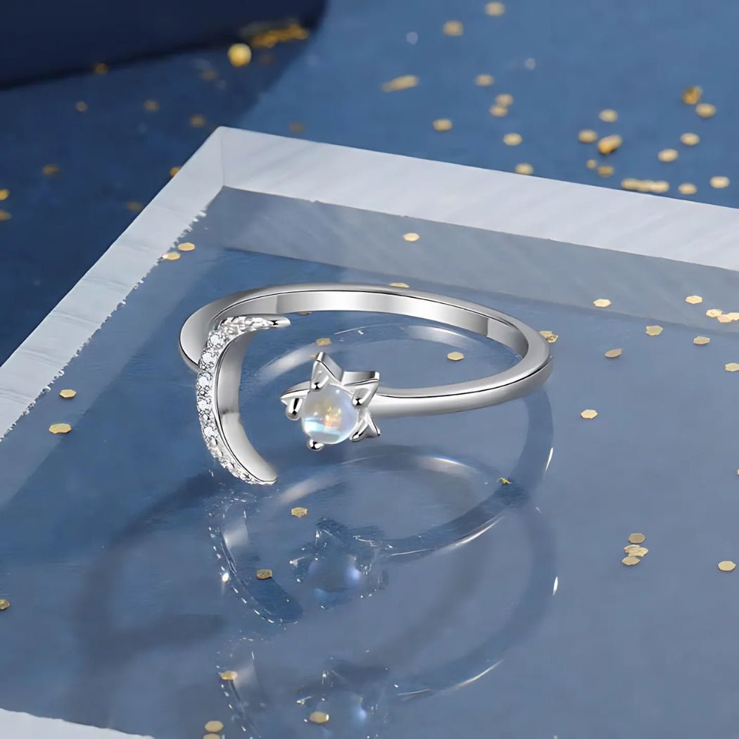 Adjustable Moonstone Engagement Ring - Sphere Standouts
