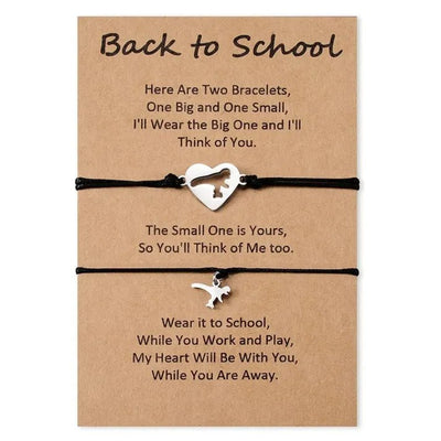 Back to School Dinosaur Love Bracelet Set - Sphere Standouts