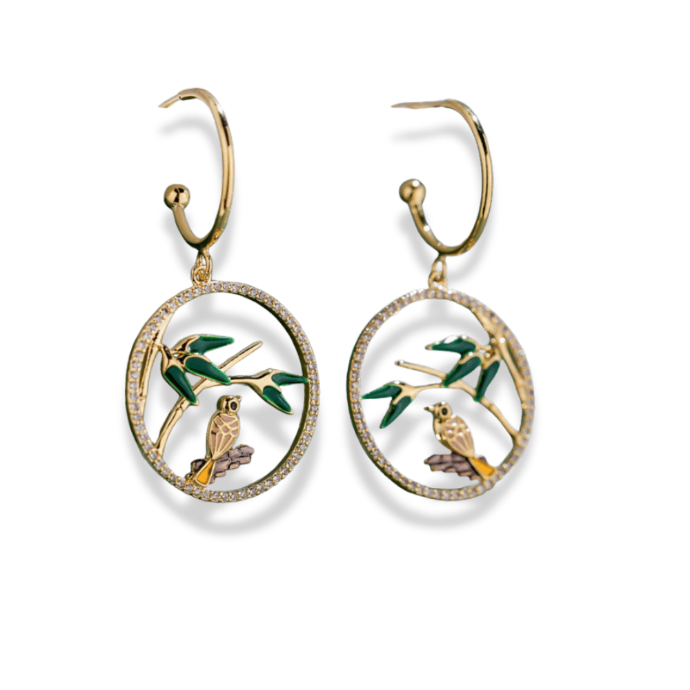 Bird Harmony Earrings - Sphere Standouts