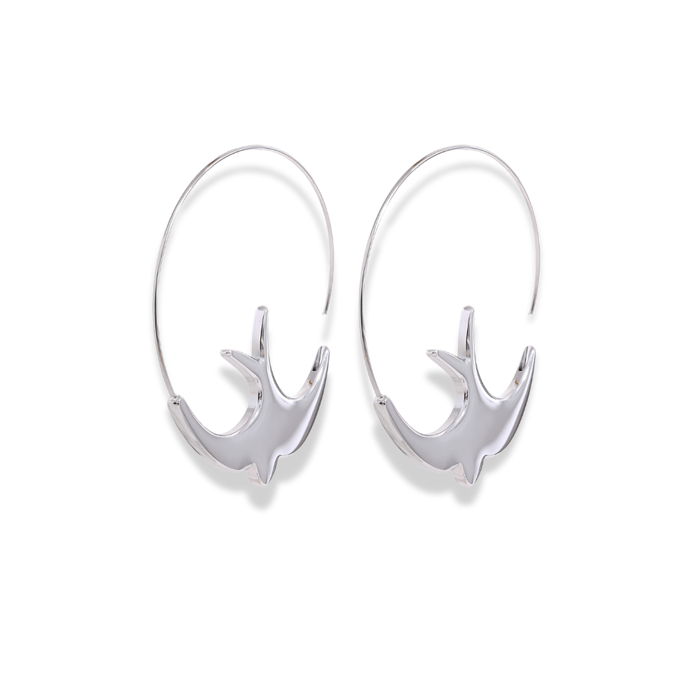 Bird Hoop Earrings - Sphere Standouts