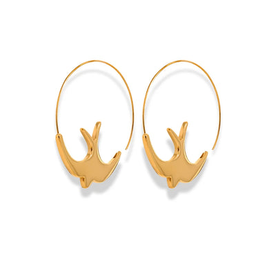 Bird Hoop Earrings - Sphere Standouts