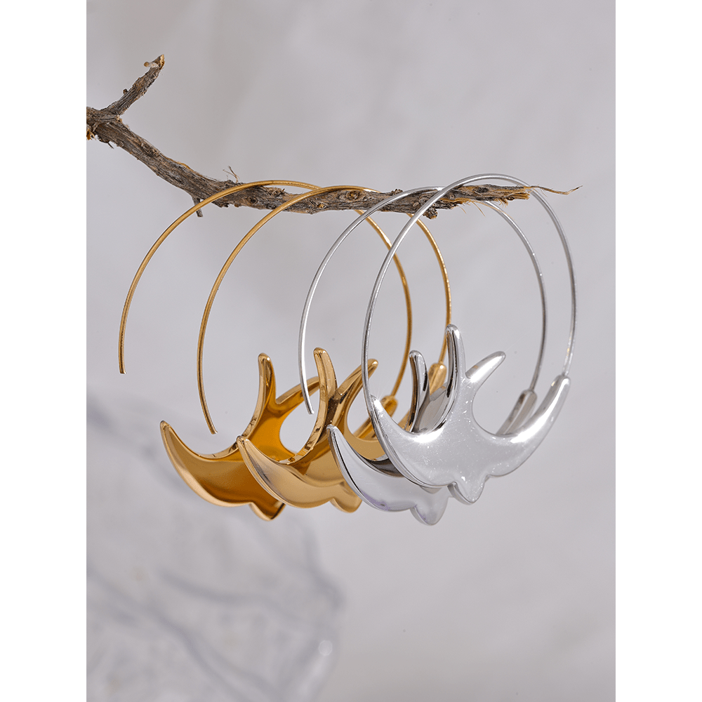 Bird Hoop Earrings - Sphere Standouts