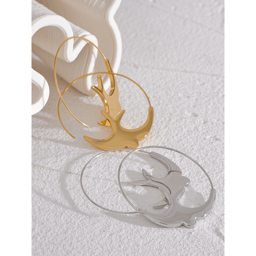 Bird Hoop Earrings - Sphere Standouts