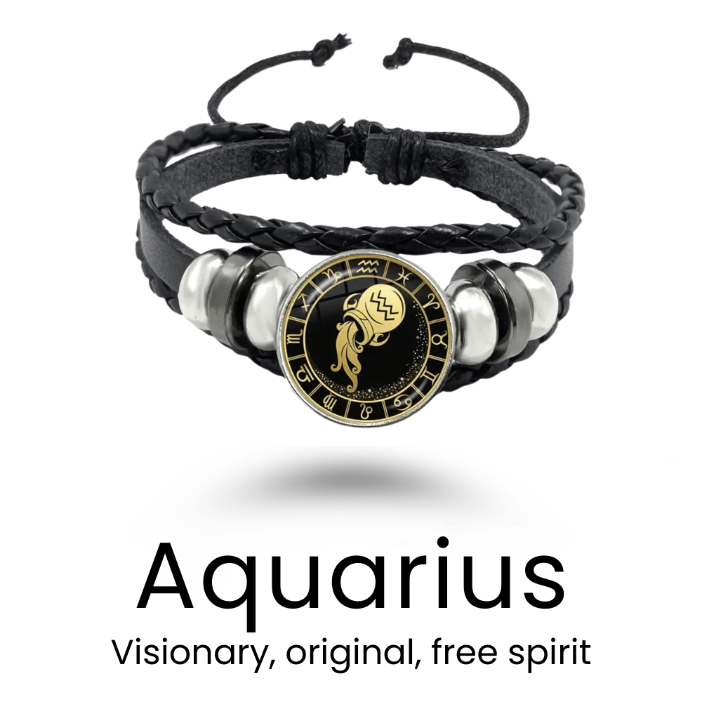 Black Rope Zodiac Bracelet - Sphere Standouts