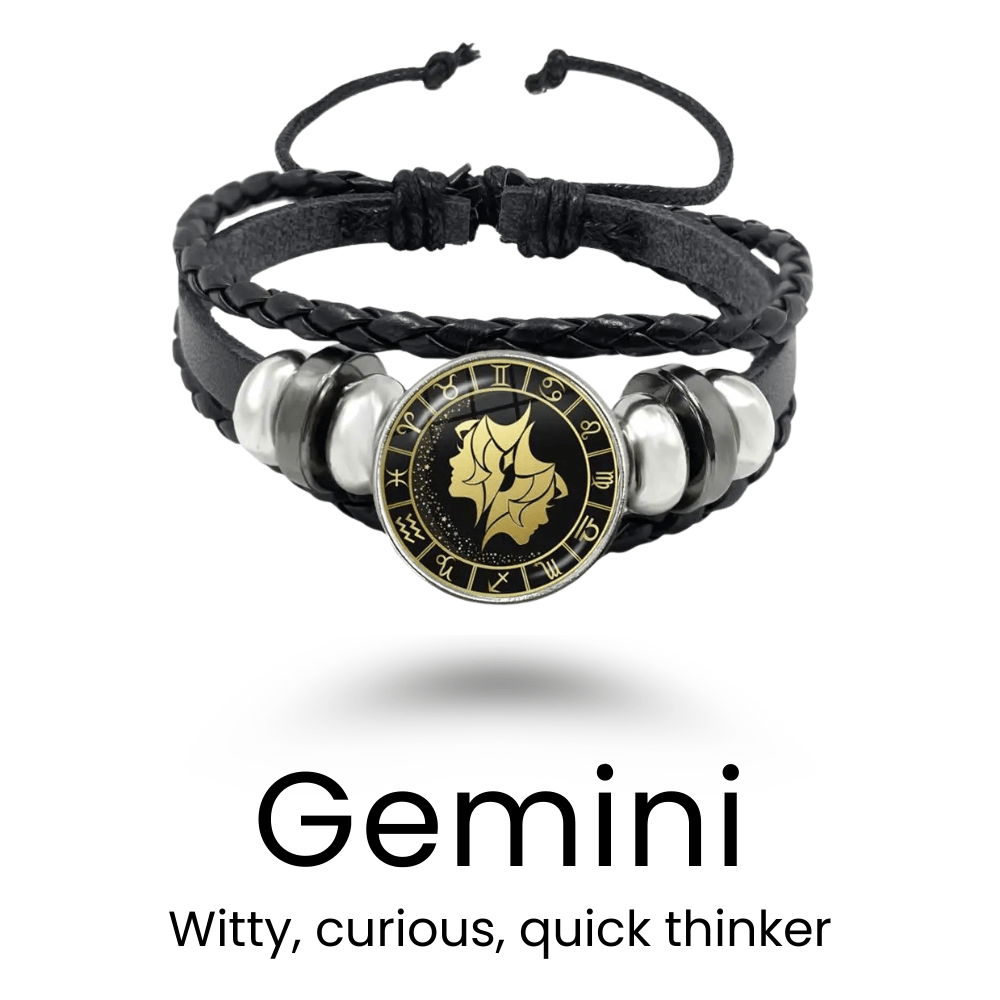 Black Rope Zodiac Bracelet - Sphere Standouts