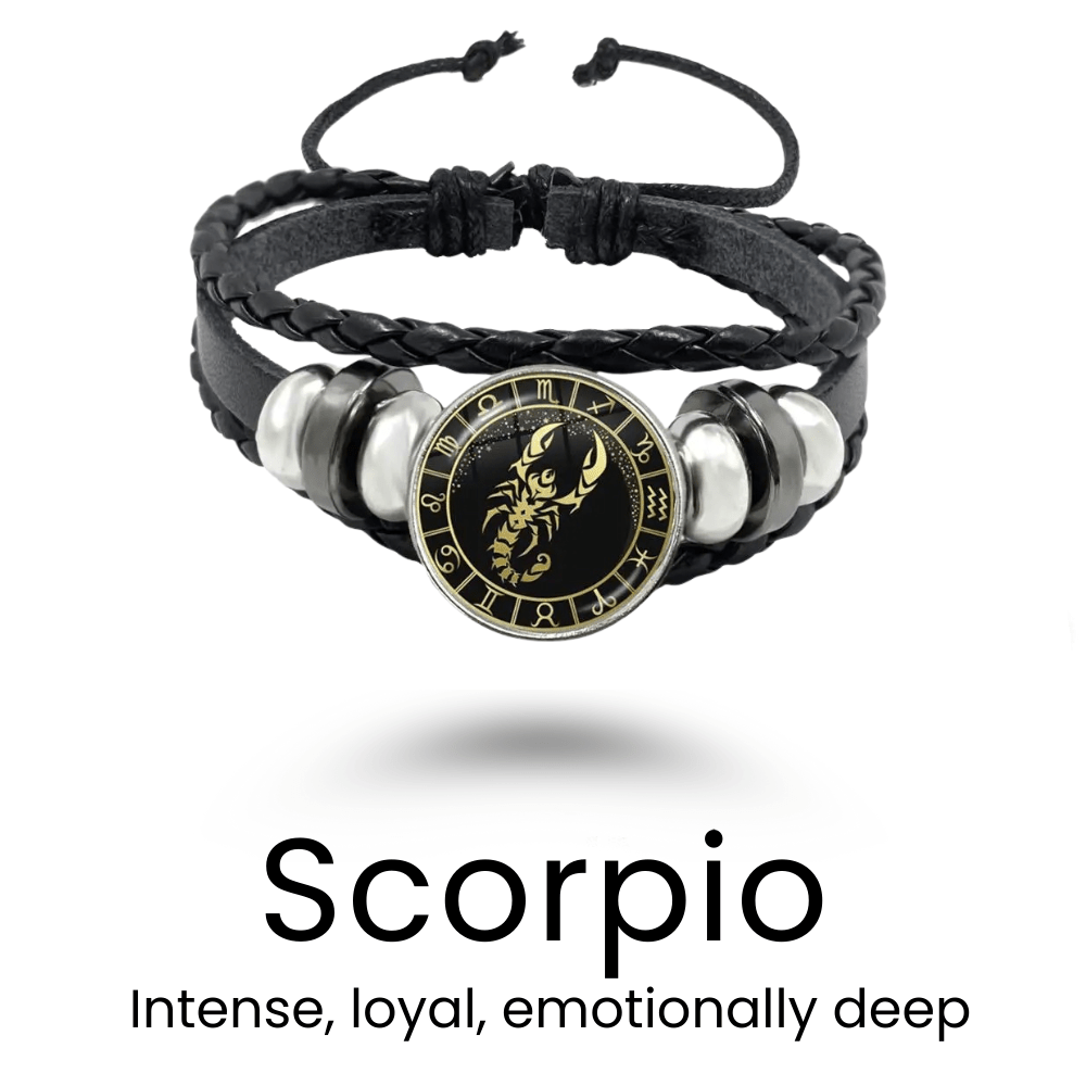 Black Rope Zodiac Bracelet - Sphere Standouts