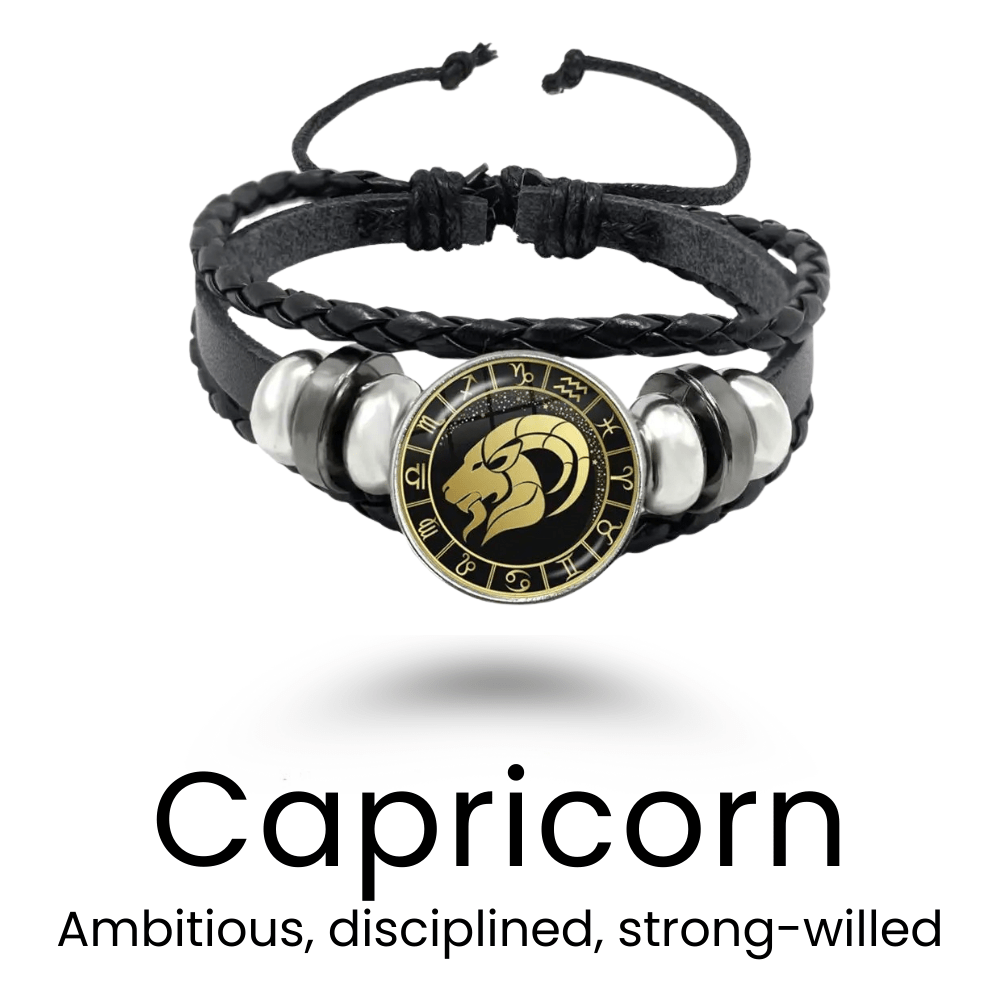 Black Rope Zodiac Bracelet - Sphere Standouts