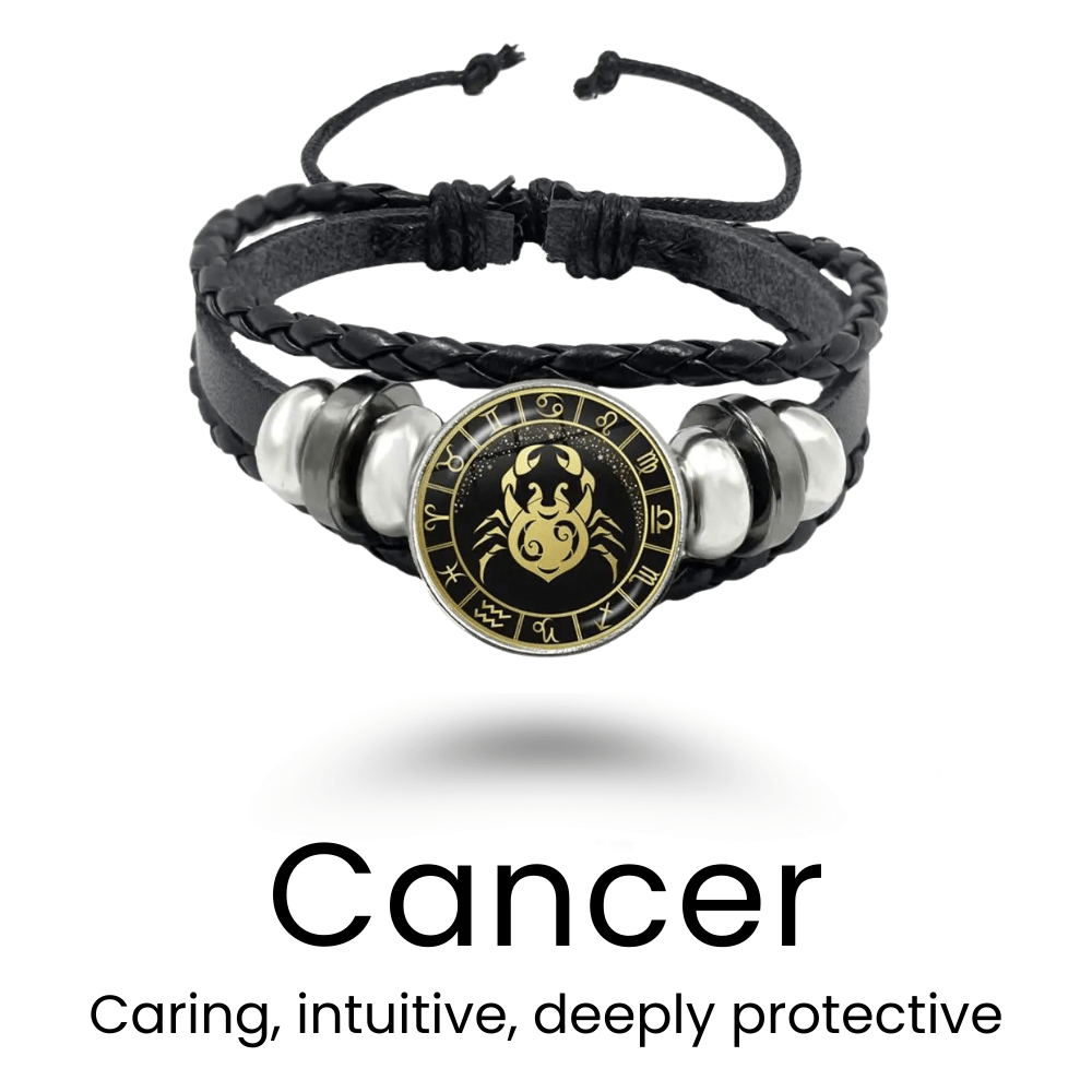 Black Rope Zodiac Bracelet - Sphere Standouts