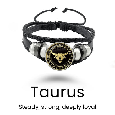 Black Rope Zodiac Bracelet - Sphere Standouts