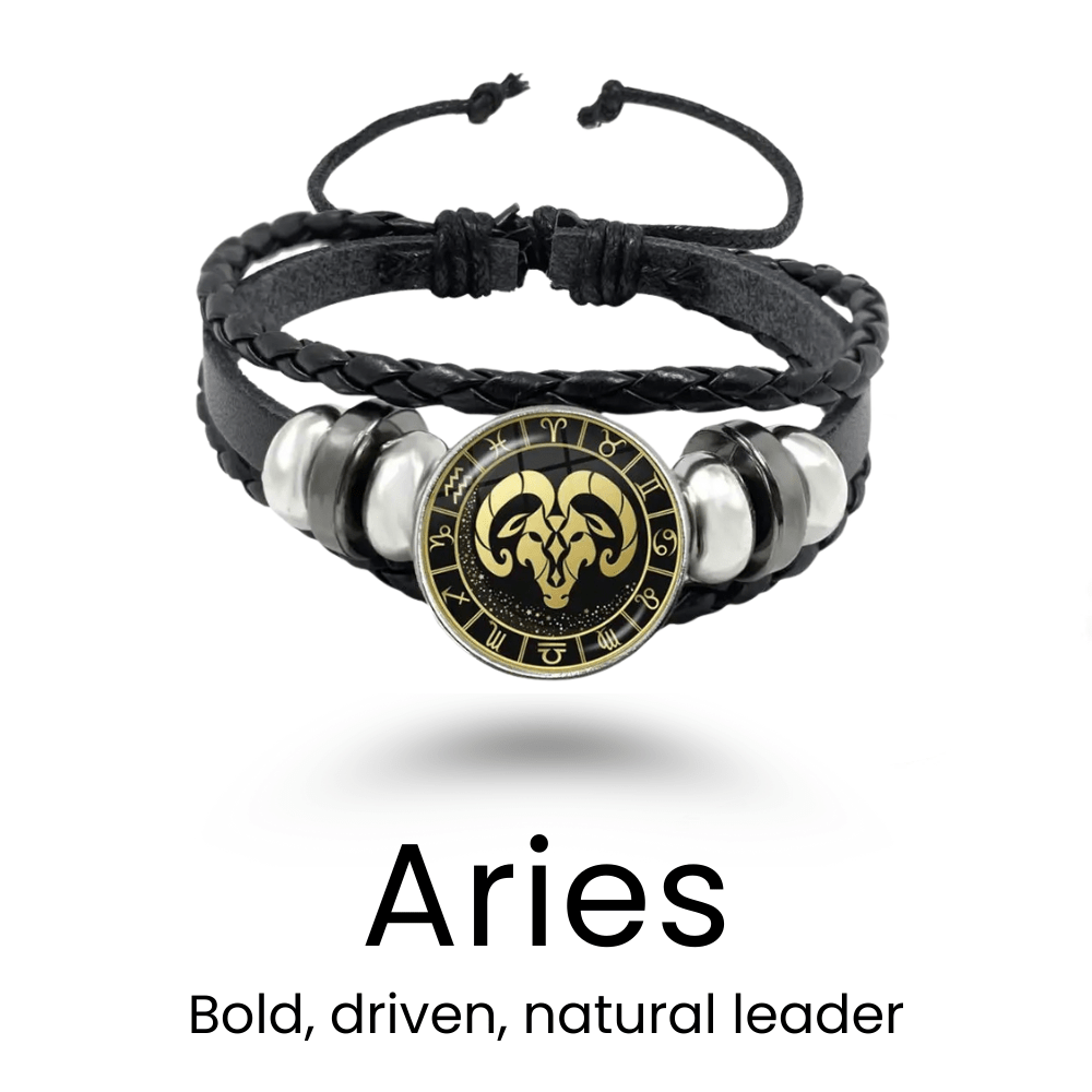 Black Rope Zodiac Bracelet - Sphere Standouts