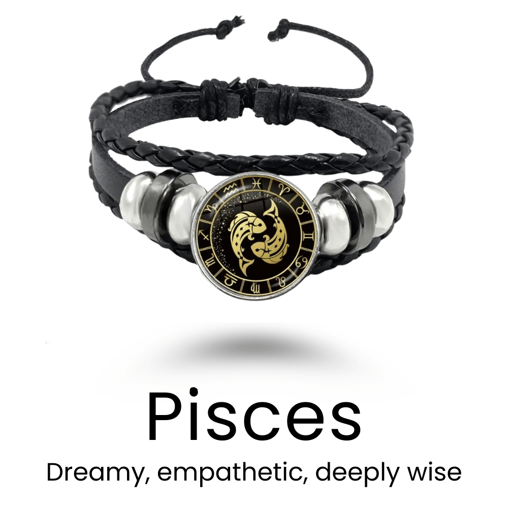 Black Rope Zodiac Bracelet - Sphere Standouts