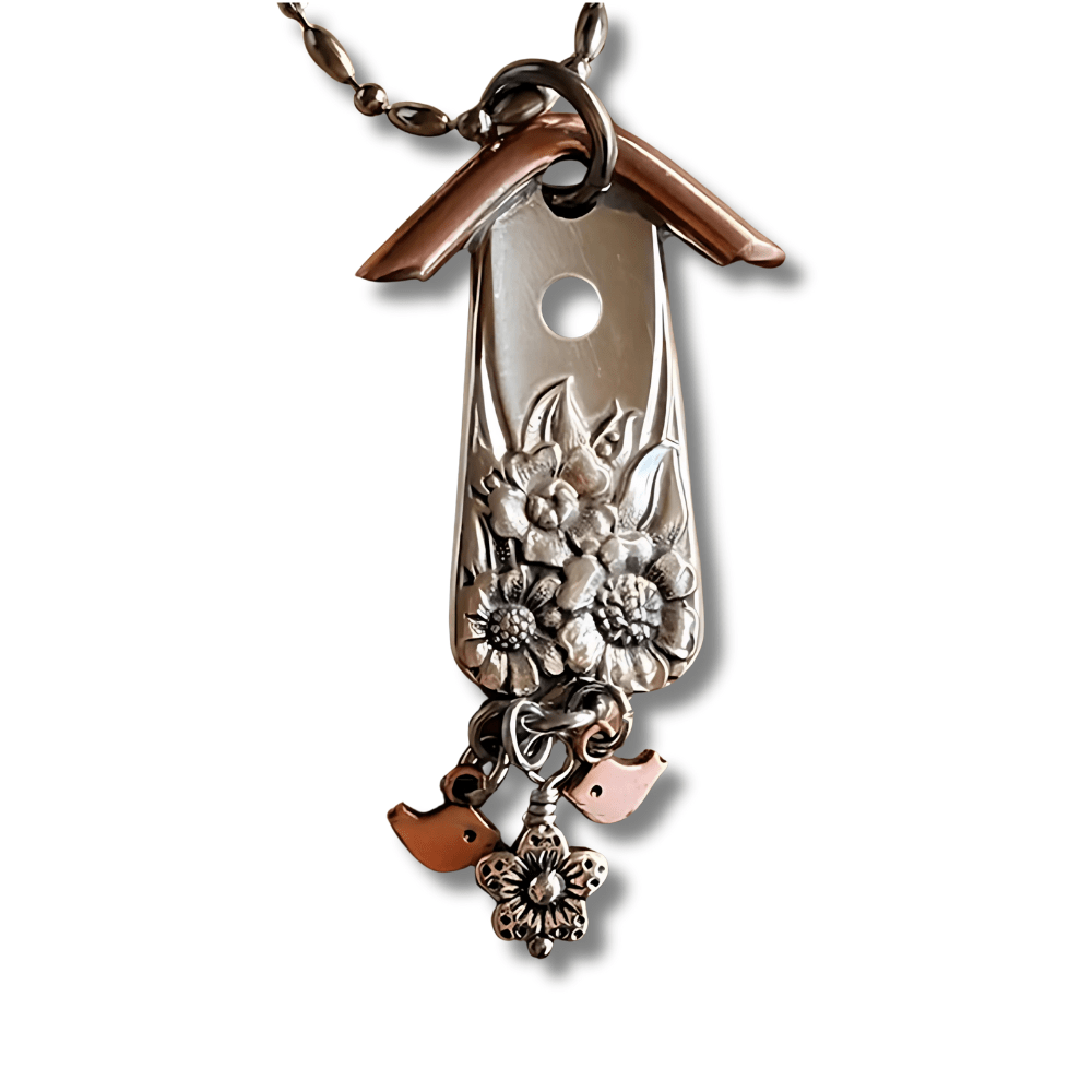 Cross Border Birdhouse Necklace - Sphere Standouts