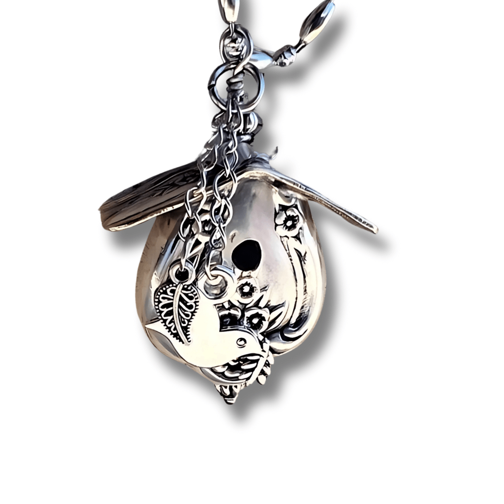 Cross Border Birdhouse Necklace - Sphere Standouts