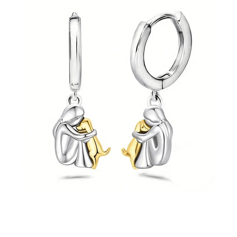 Faithful Dog Pendant + Earrings - Sphere Standouts