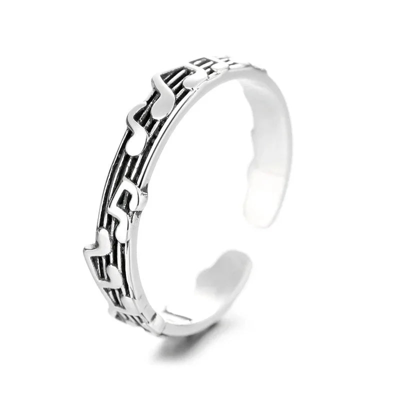 Five Line Music Note Ring - Sphere Standouts