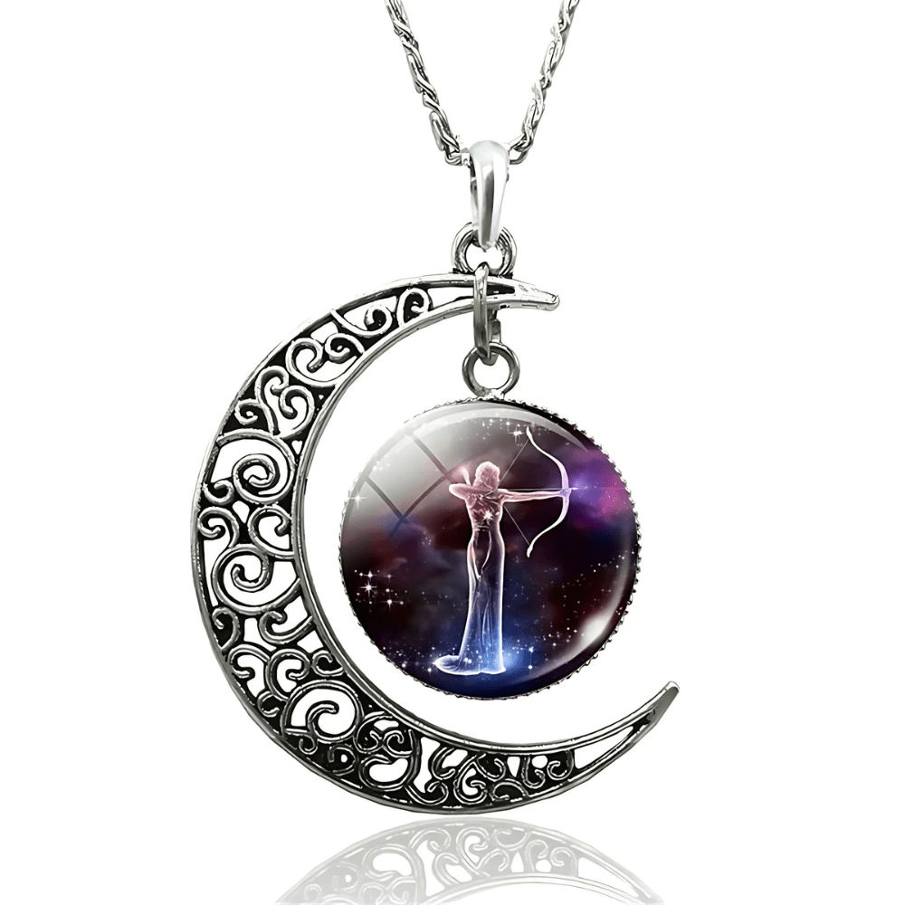 GalaxyAura Moon Zodiac Necklace - Sphere Standouts