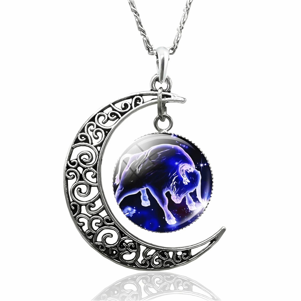 GalaxyAura Moon Zodiac Necklace - Sphere Standouts