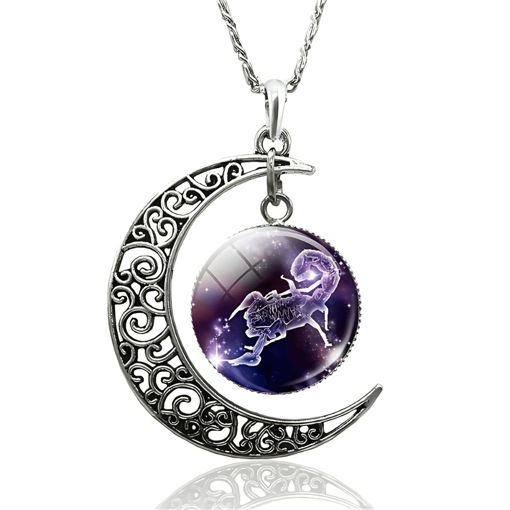 GalaxyAura Moon Zodiac Necklace - Sphere Standouts