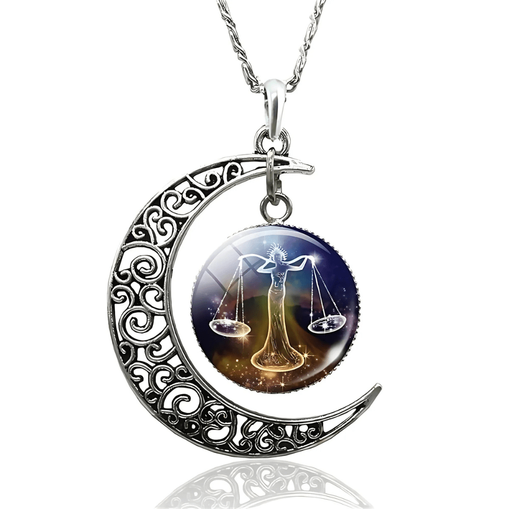 GalaxyAura Moon Zodiac Necklace - Sphere Standouts