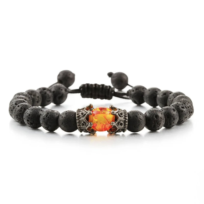 Handmade Lava & Pine Bracelet - Sphere Standouts