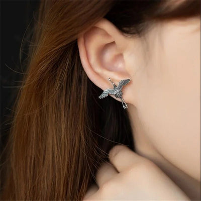 Heron Elegance Earrings - Sphere Standouts