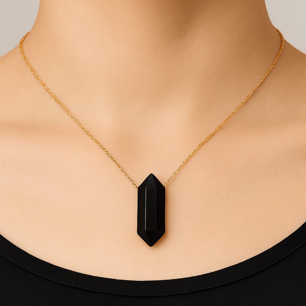 Hexagon Obsidian Necklace - Sphere Standouts