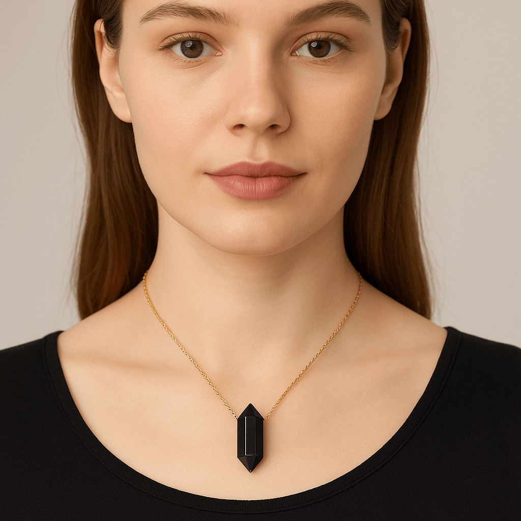 Hexagon Obsidian Necklace - Sphere Standouts