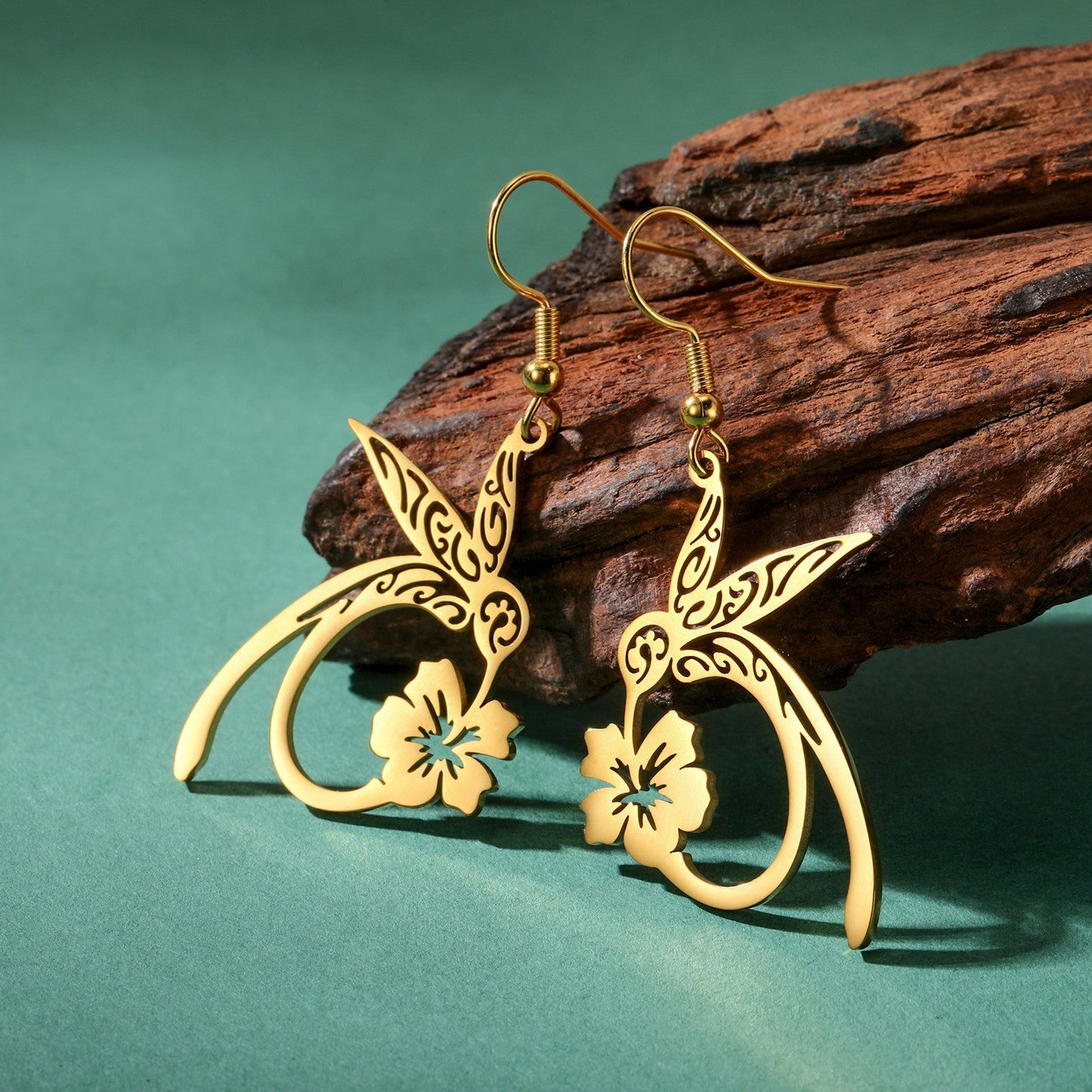 Hummingbird Bloom Earrings - Sphere Standouts