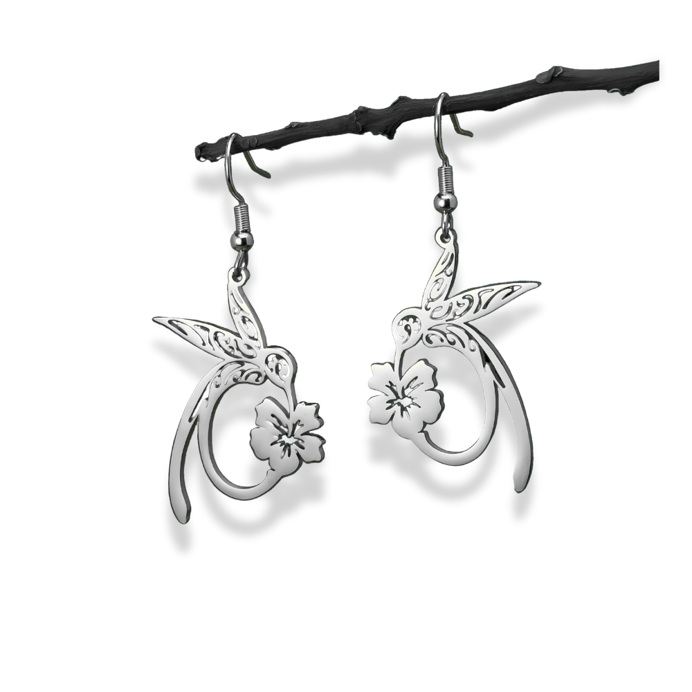Hummingbird Bloom Earrings - Sphere Standouts