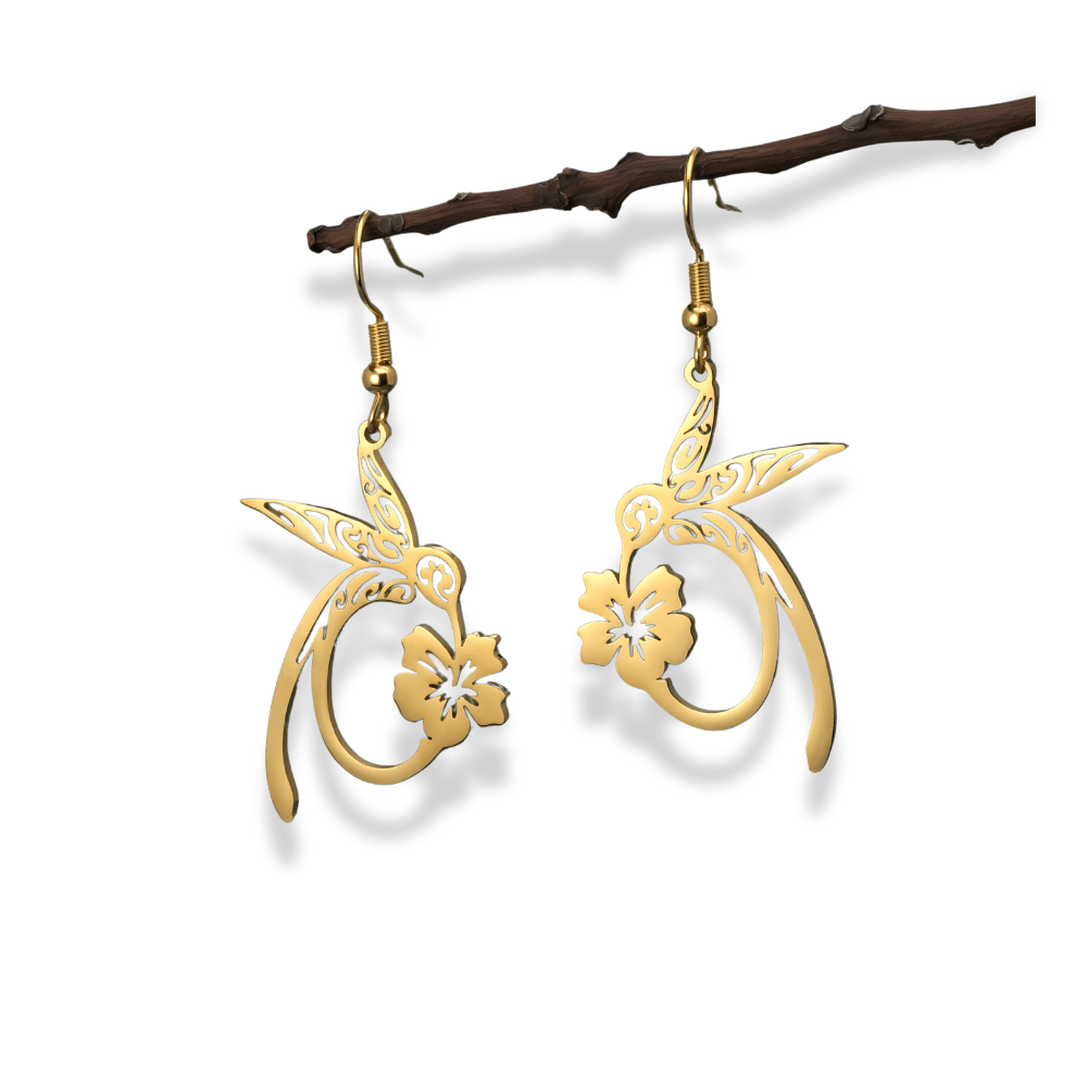 Hummingbird Bloom Earrings - Sphere Standouts