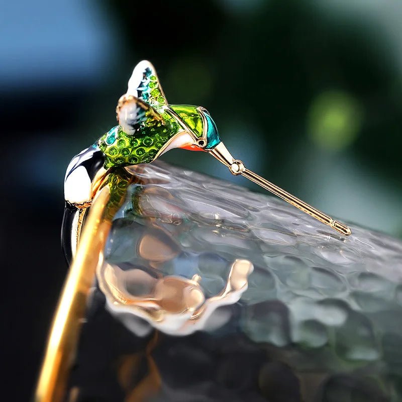 Hummingbird Hoop Earrings - Sphere Standouts