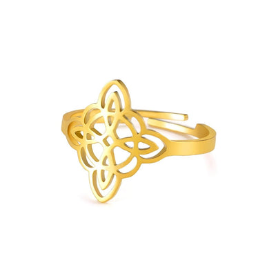 KnotHex™ - Adjustable Ring With Witch’s Knot Symbol - Sphere Standouts