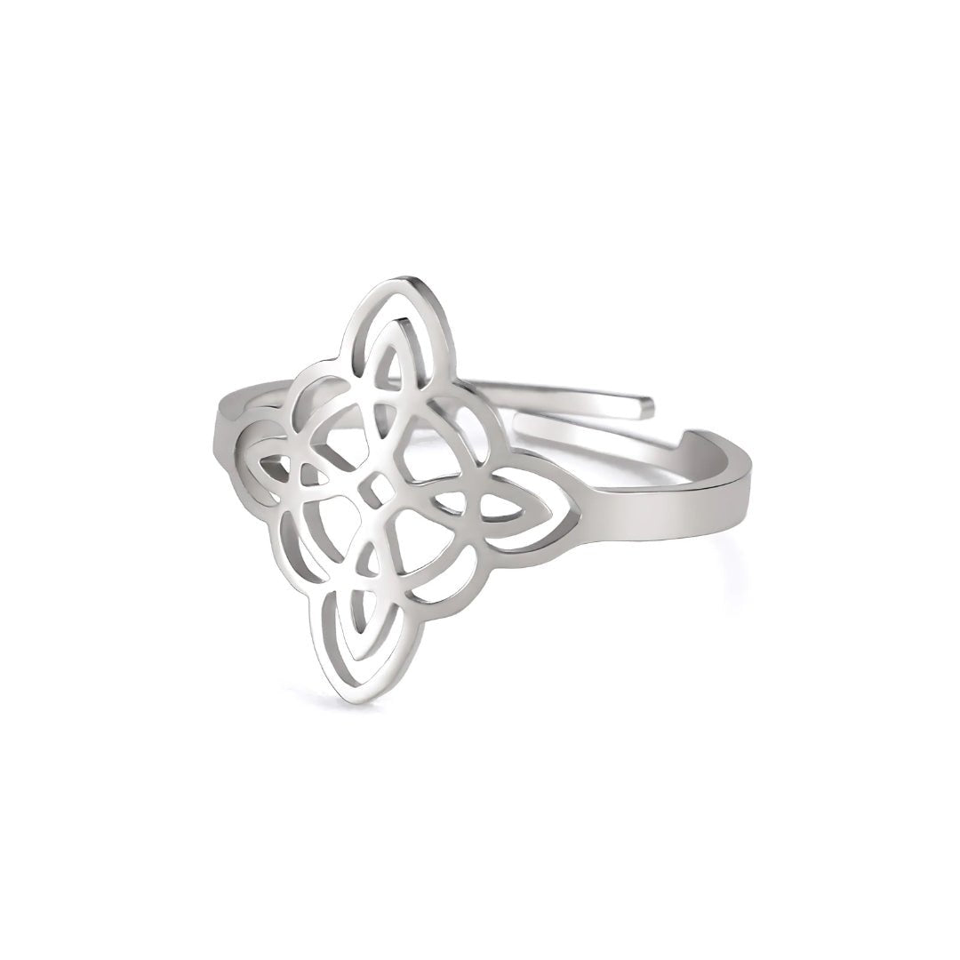 KnotHex™ - Adjustable Ring With Witch’s Knot Symbol - Sphere Standouts
