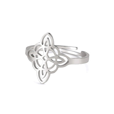 KnotHex™ - Adjustable Ring With Witch’s Knot Symbol - Sphere Standouts