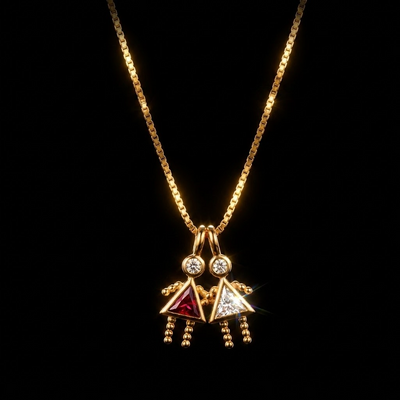 Mother's Birthstone Charm Necklace — image 1