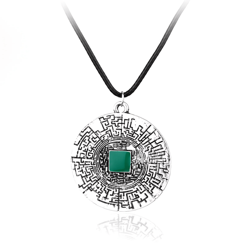 Maze Pendant Leather Necklace - Sphere Standouts