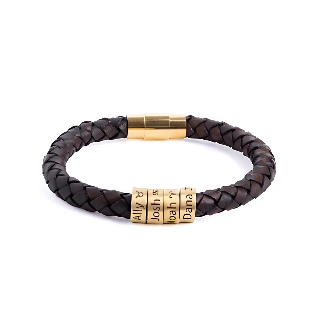 Men's Personalized Name Bead Bracelet - Sphere Standouts