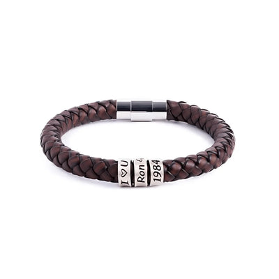 Men's Personalized Name Bead Bracelet - Sphere Standouts