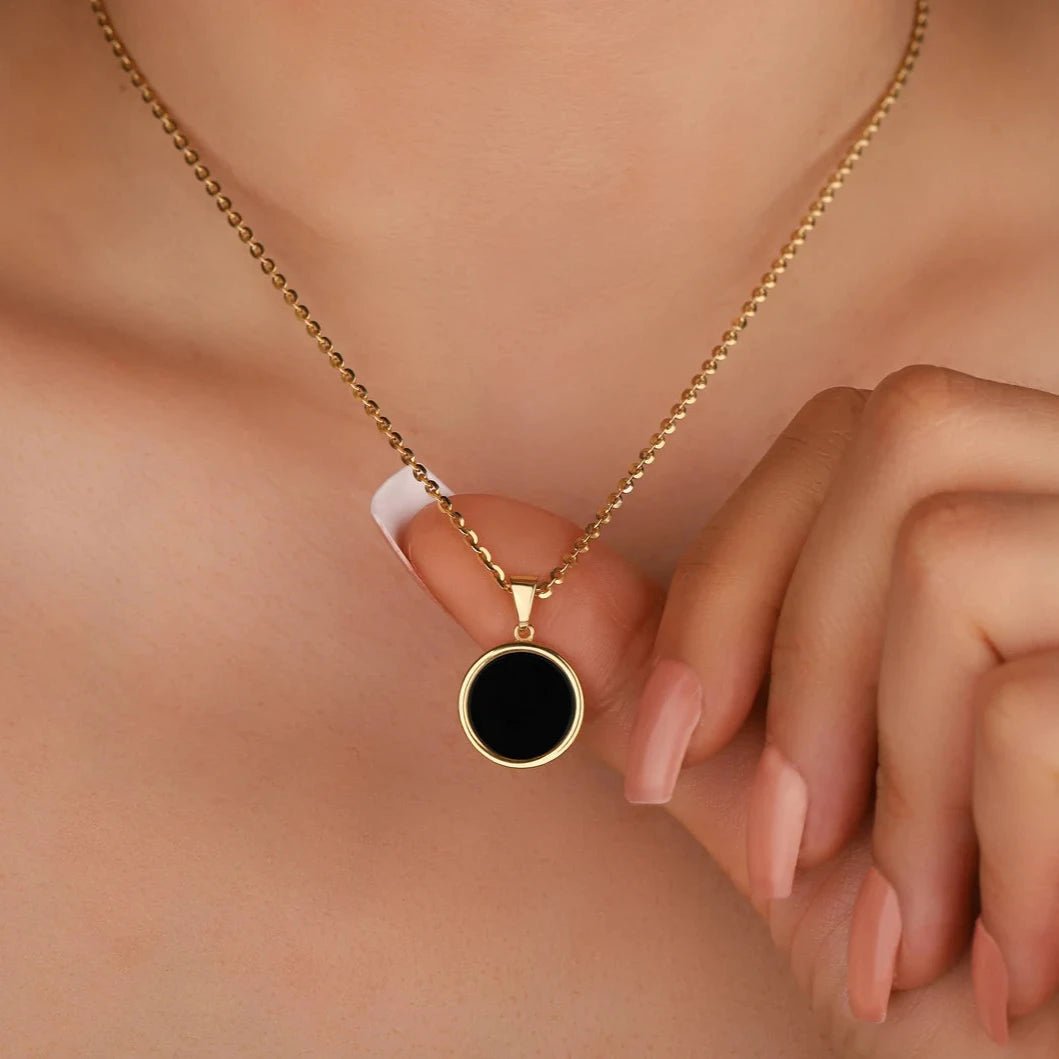 Midnight Circle Obsidian Necklace - Sphere Standouts