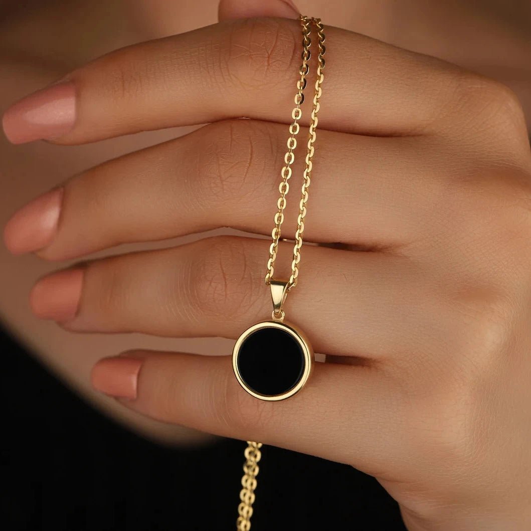 Midnight Circle Obsidian Necklace - Sphere Standouts