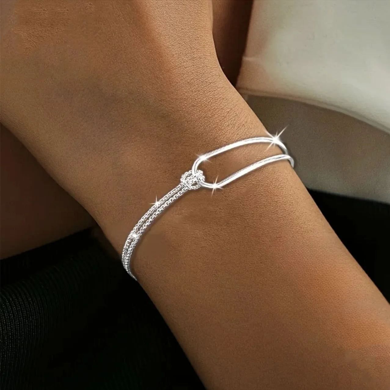 Minimalist Geometric Silver Bracelet (1+1 FREE) - Sphere Standouts