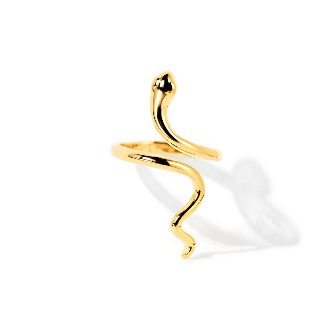 Minimalist Snake Open Ring - Sphere Standouts