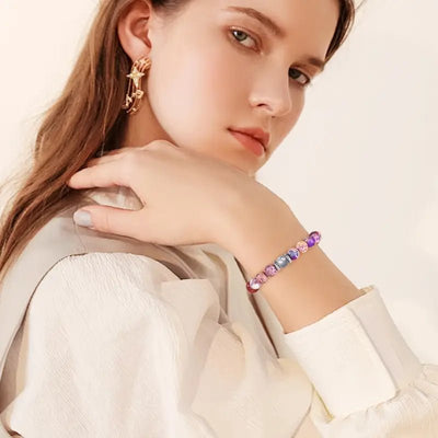 Moonstone & Rhinestone Daughter Bracelet - Sphere Standouts