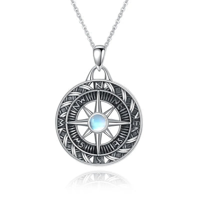 Mystic Moonstone Compass Necklace - Sphere Standouts